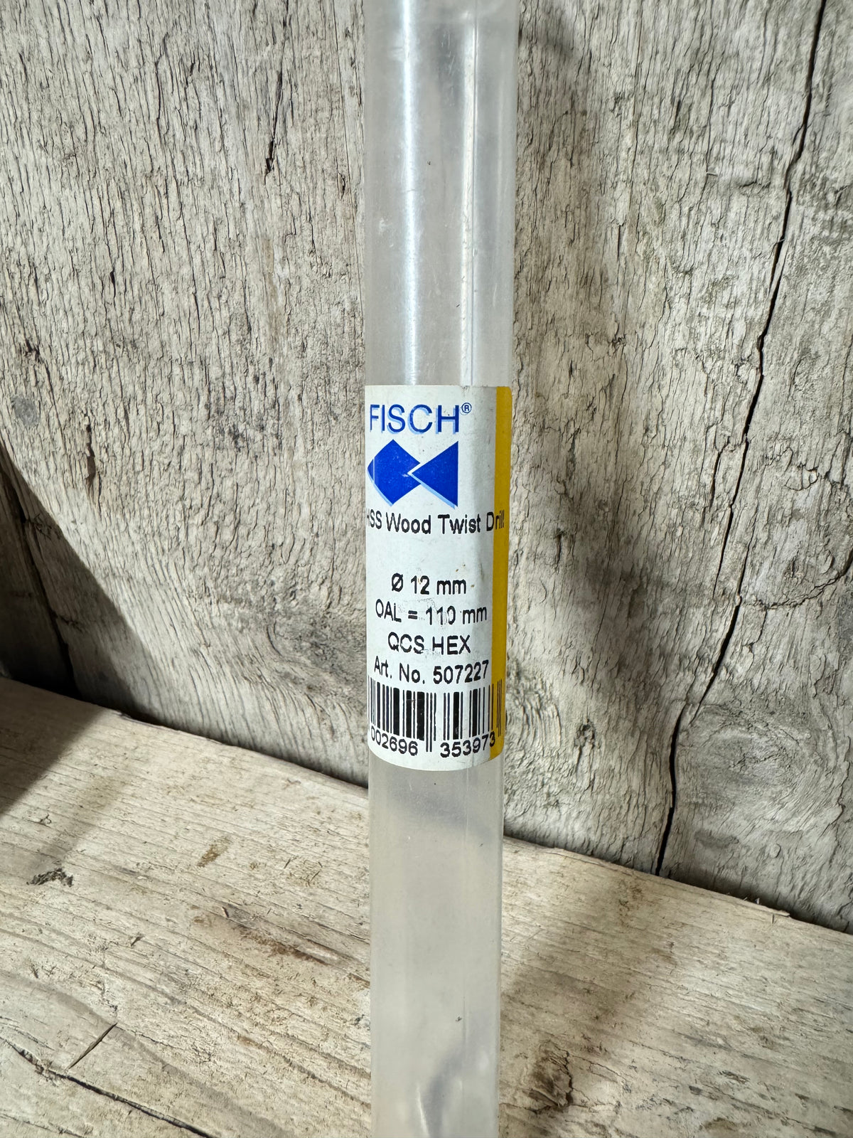 Fisch 12mm HSS Wood Twist Drill QCS Hex 507227