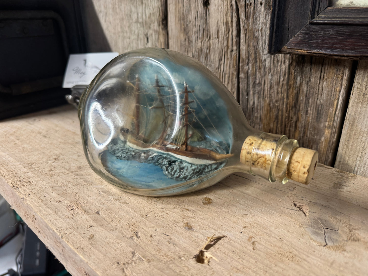 Vintage 3 Mast Clipper Ship In a Bottle