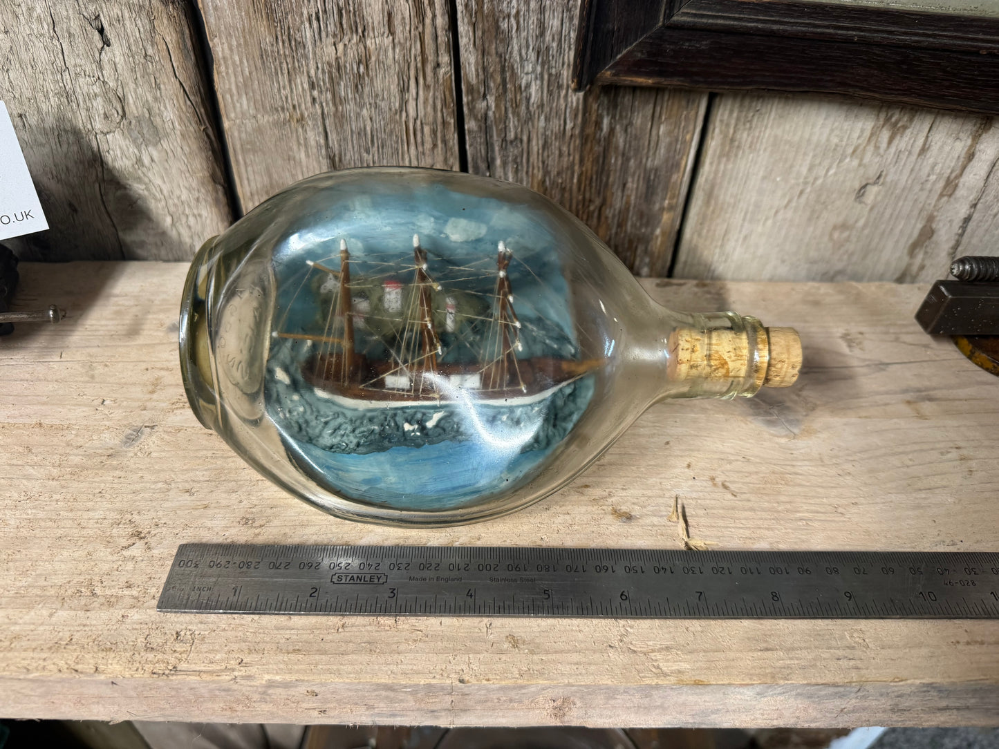 Vintage 3 Mast Clipper Ship In a Bottle