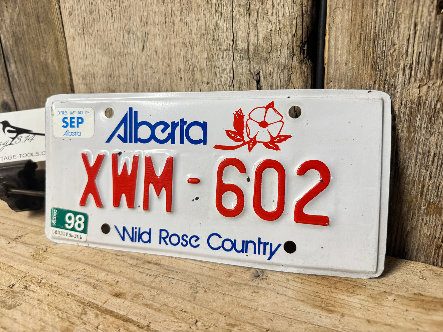 Alberta Wild Rose Country License Plate XWM-602