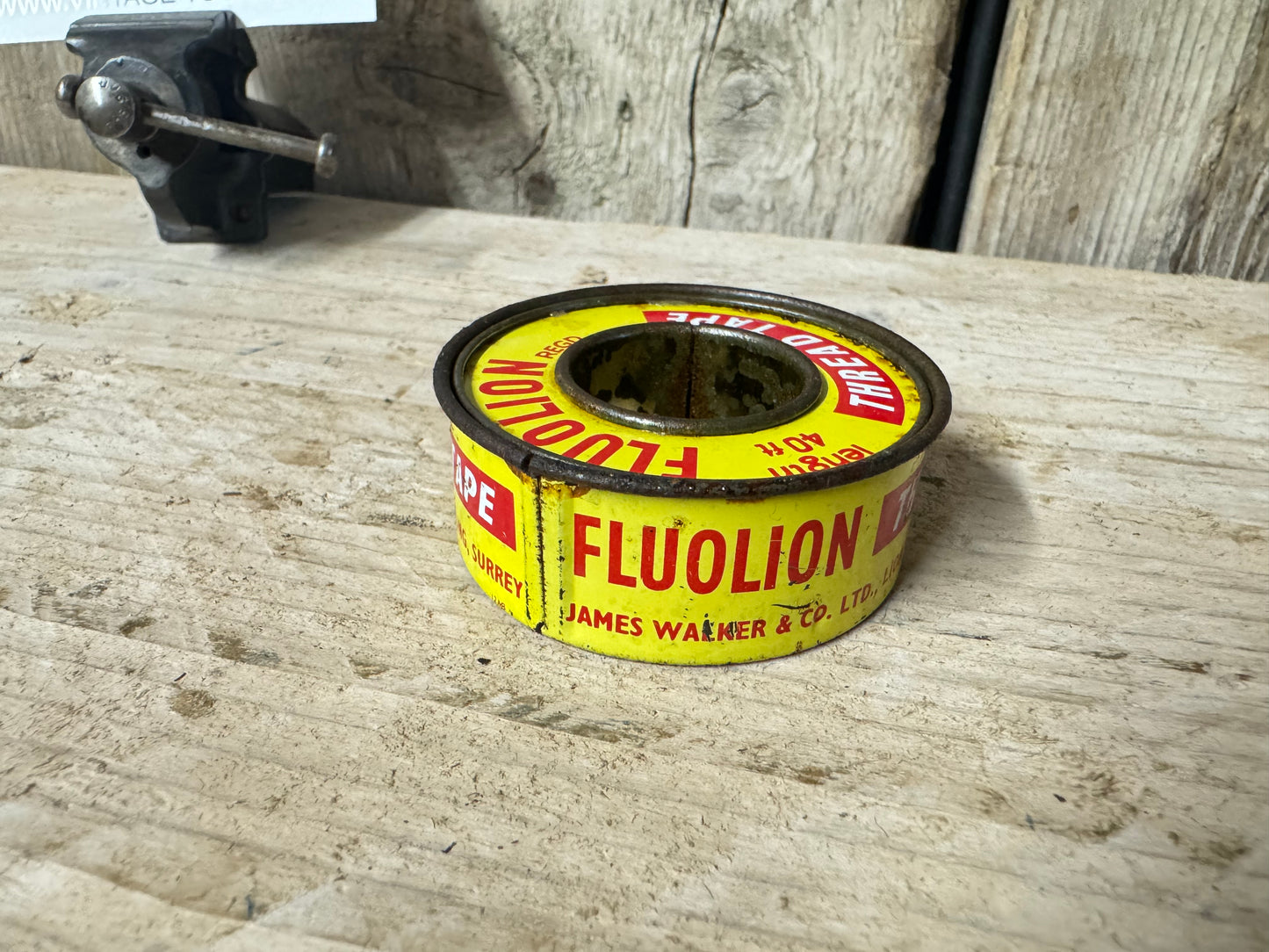 Vintage Fluolion PTFE Thread Tape Tin