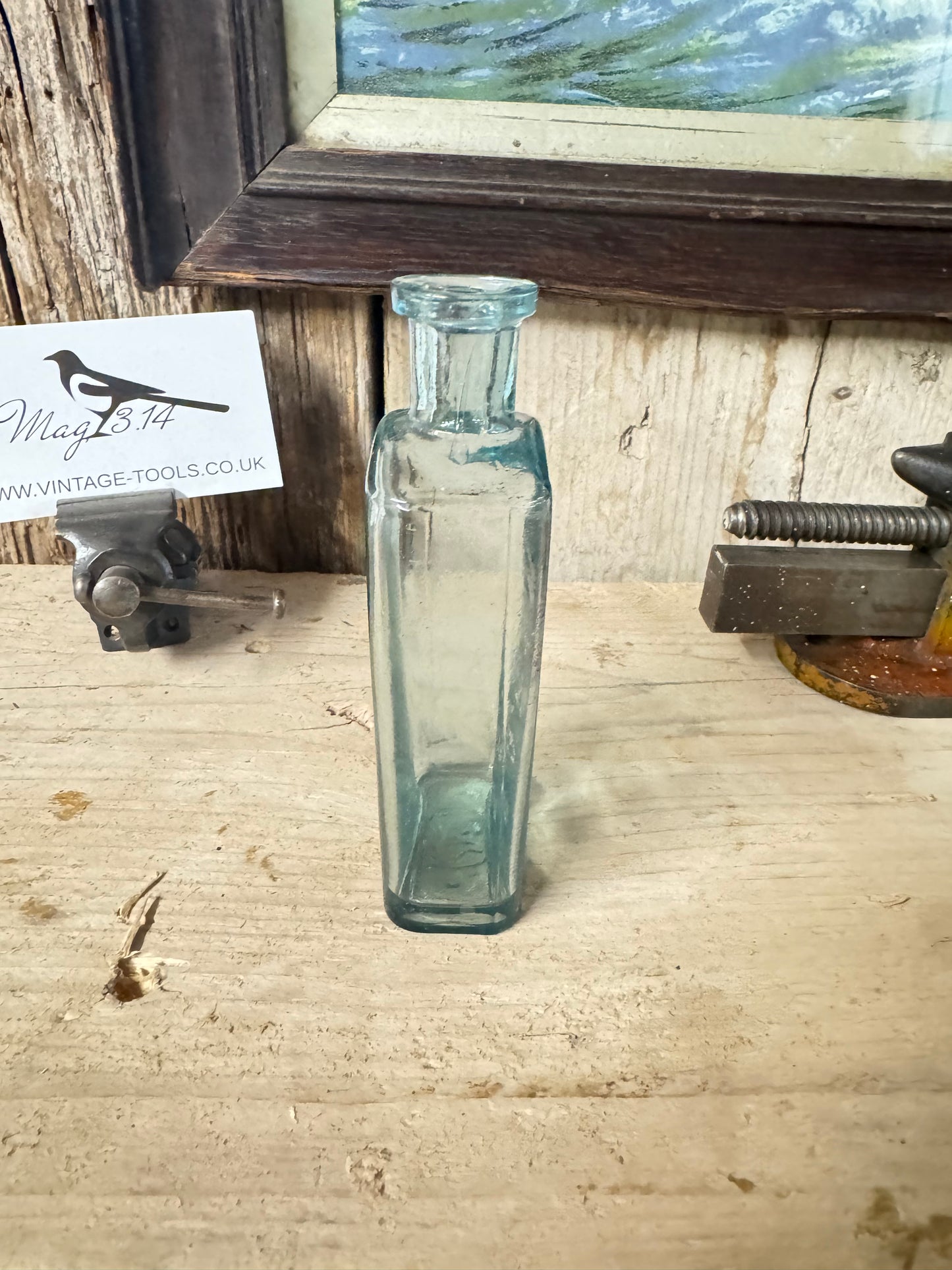 Antique S.A.R & H Glass Medicine Bottle