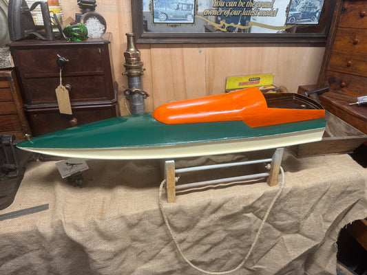 Vintage RC Model Speedboat 37" x 11"