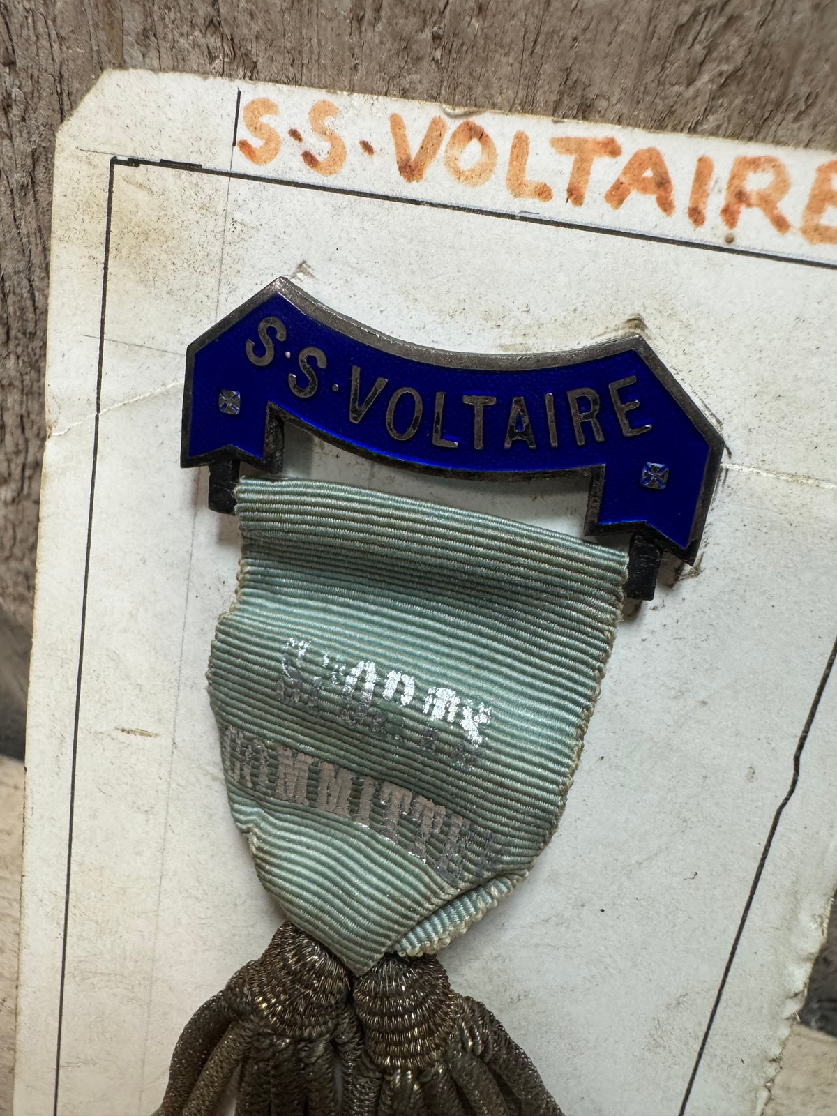 SS Voltaire Sports Committee Pin Badge