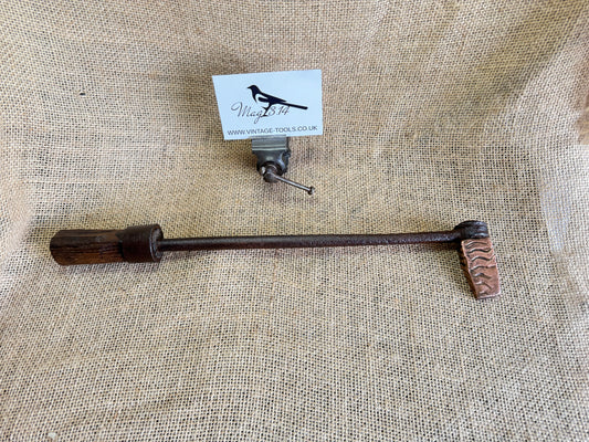 Antique Interesting Primitive Copper Head Hammer or Iron