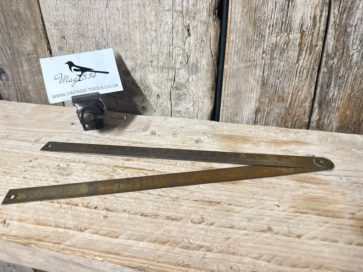 Rabone Chesterman No 1494 Brass 24" Folding Rule with Military Broad Arrow