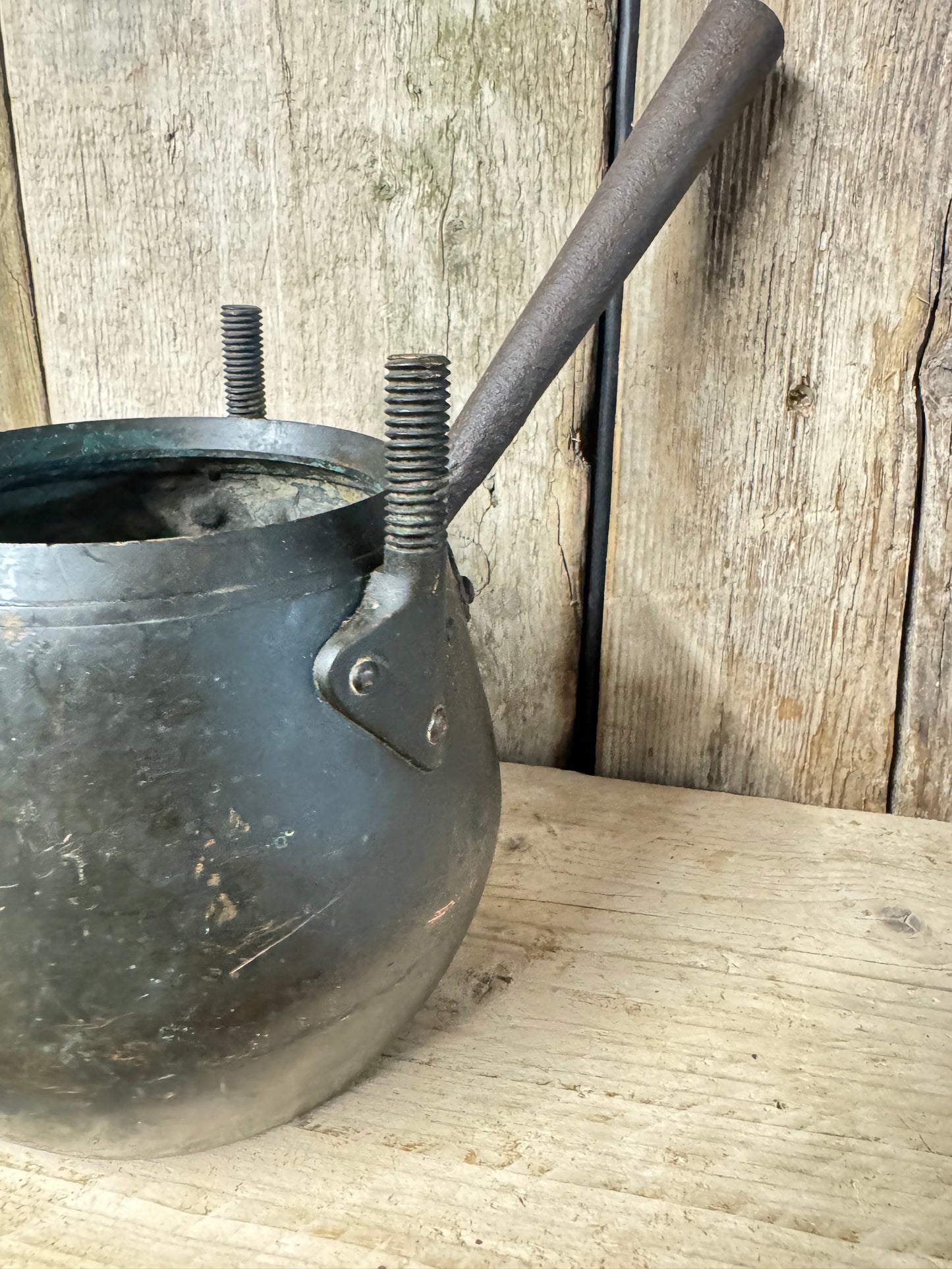 Antique Copper Glue Pot