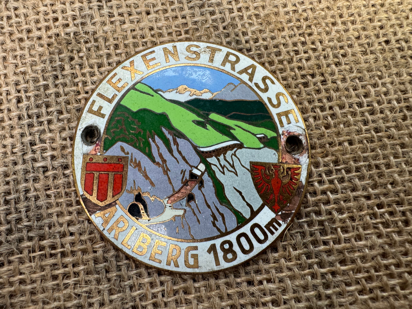 Flexenstrasse Alberg 1800m Classic Car Badge