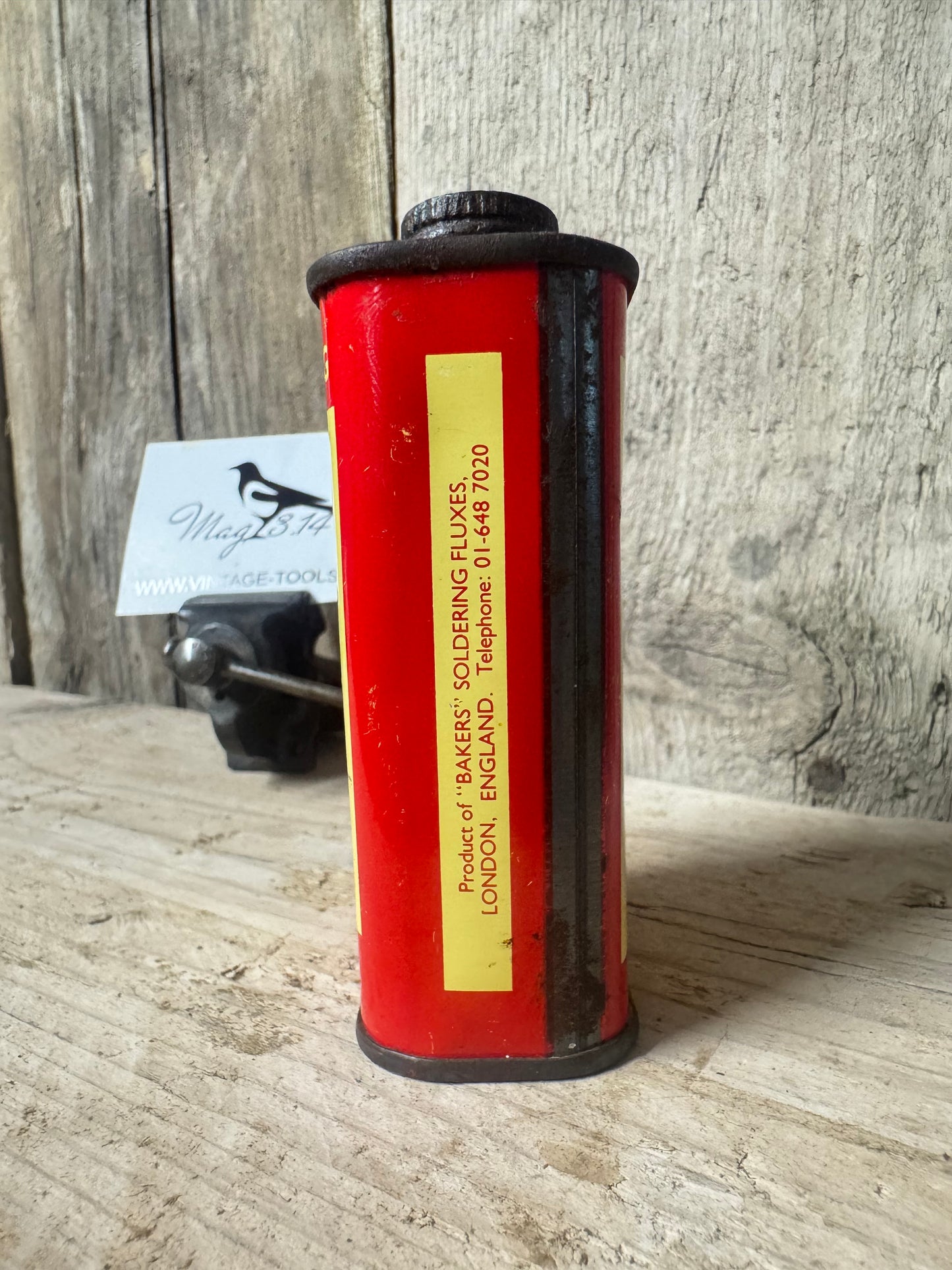 Vintage Baker's Soldering Fluid No. 3 Tin