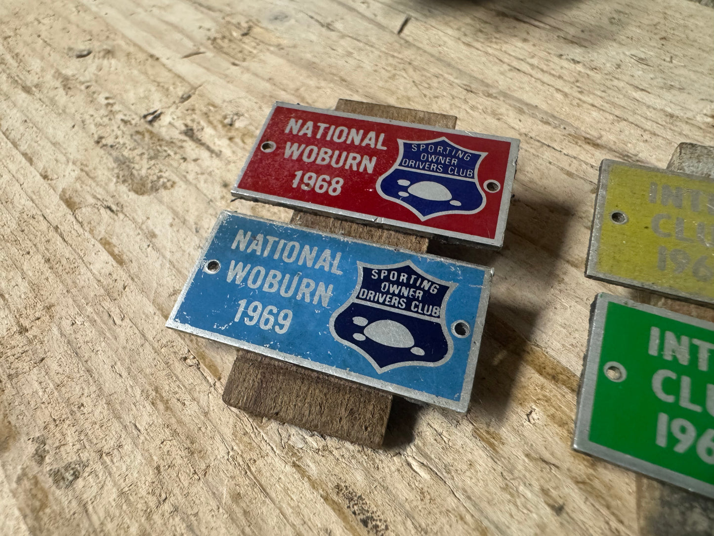 4 Sporting Owner Drivers Club Badges from 1969 & 1968