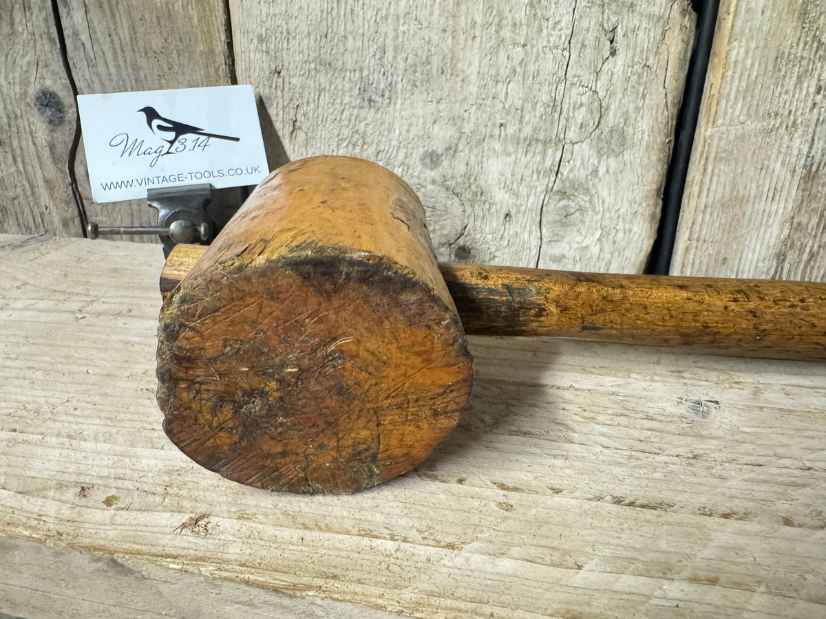 Vintage 24oz User Made Wooden Mallet