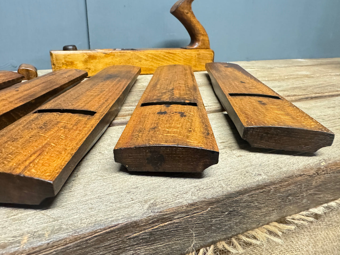 12" Patternmakers Beech Rounding Plane with 6 Interchangeable Soles