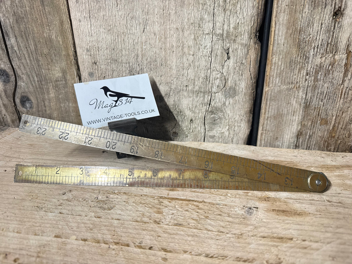 Rabone Chesterman No 1494 Brass 24" Folding Rule with Military Broad Arrow