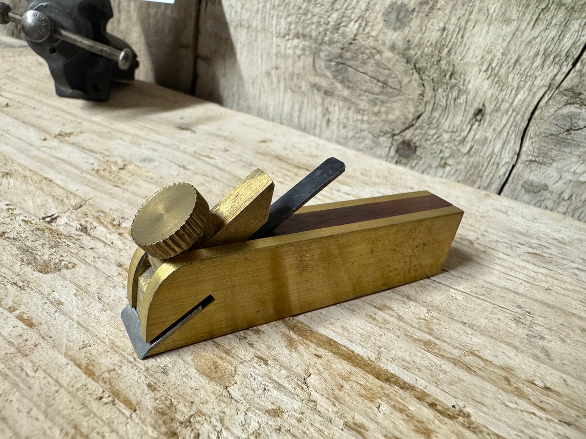 Mini Brass & Rosewood Bullnose Plane