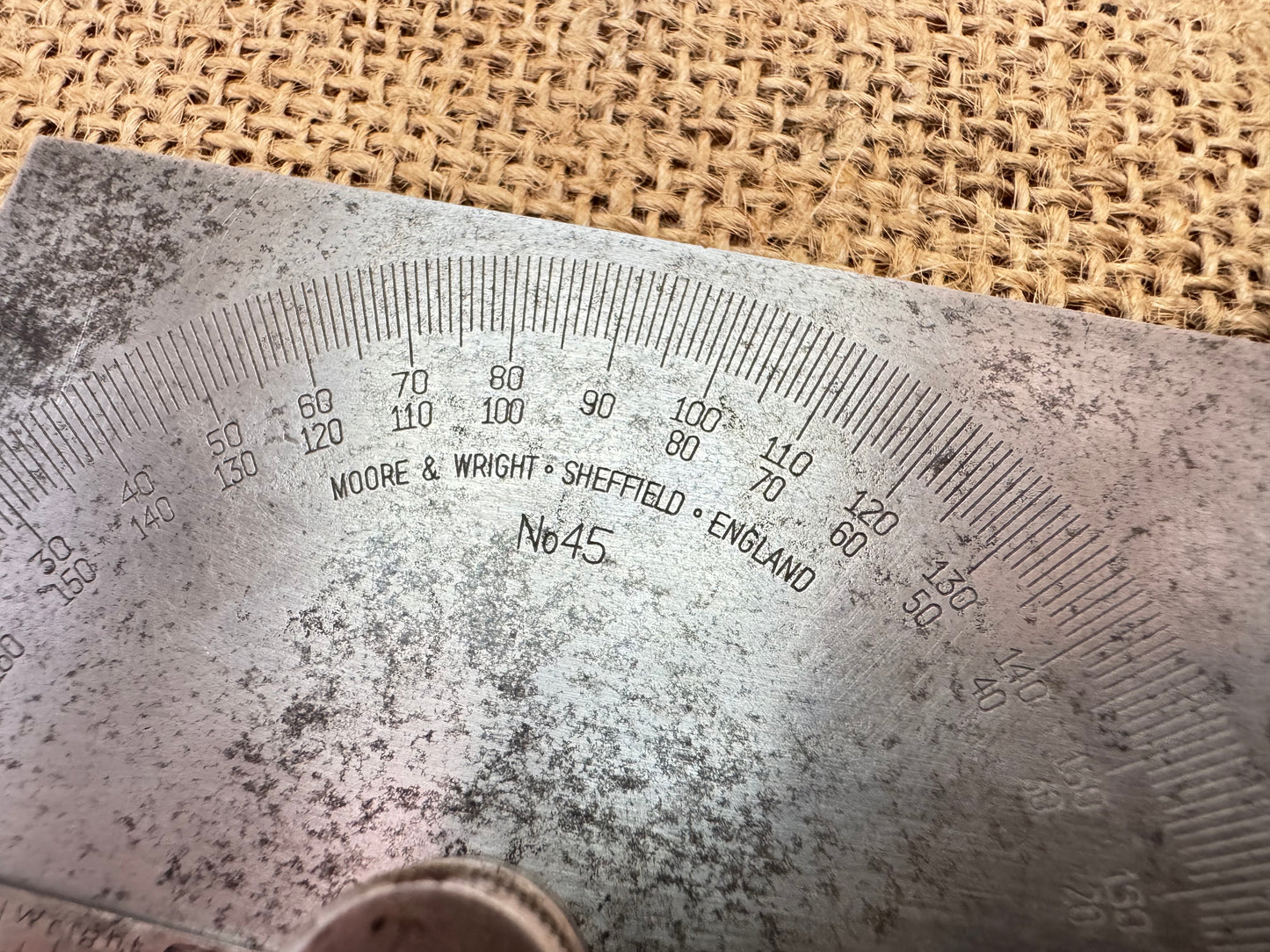 Moore & Wright No 45 Protractor / Depth Gauge