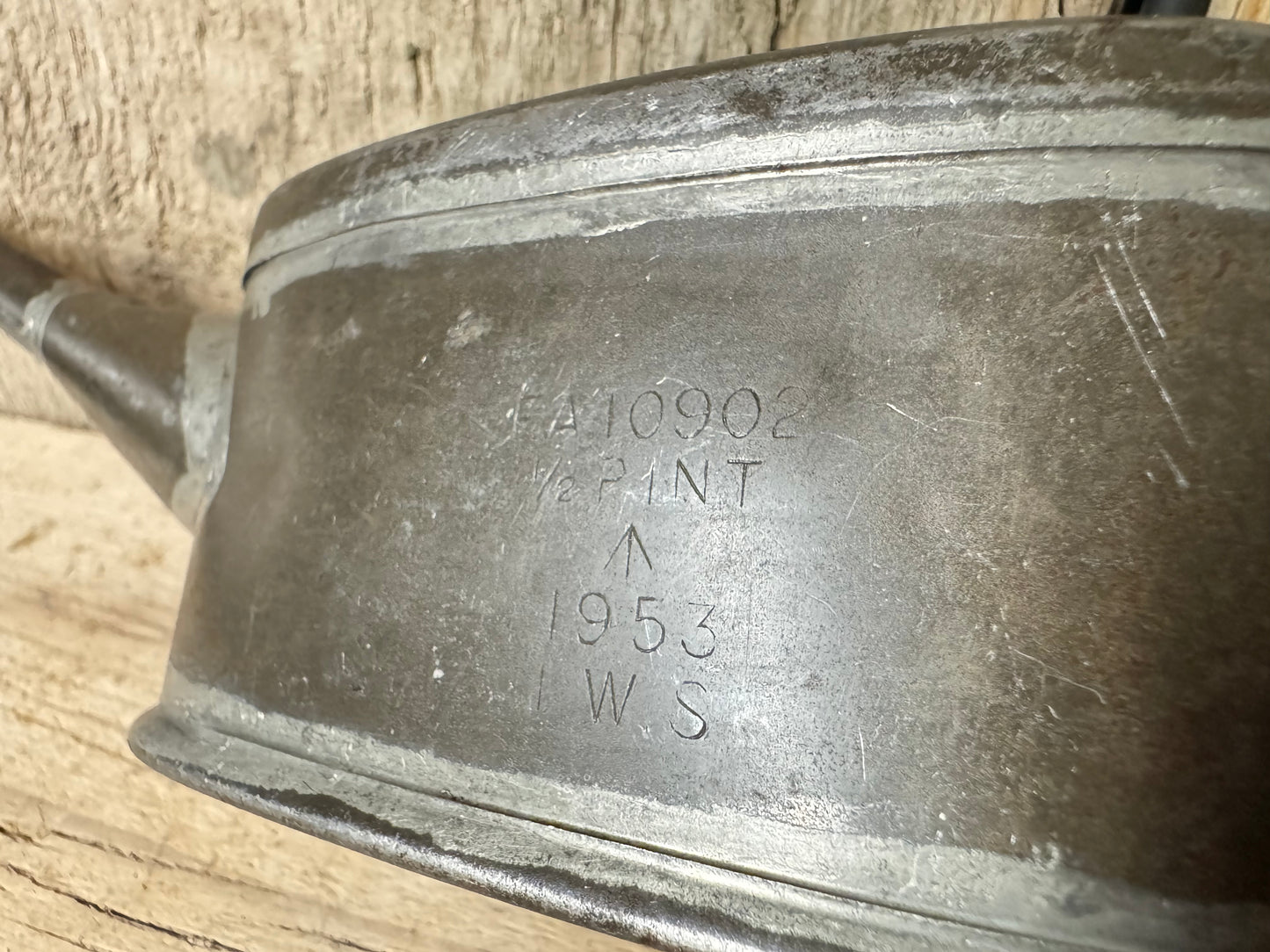 Braimes 1/2 Pint Oil Can with 1953 Military Broad Arrow