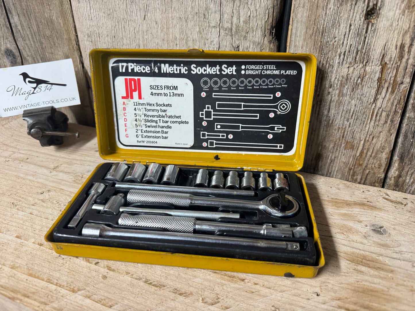 JPI 17 Piece 1/4" Metric Socket Set