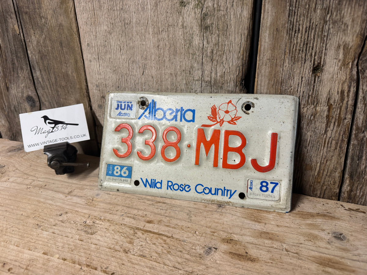 Alberta Wild Rose Country License Plate 338-MBJ