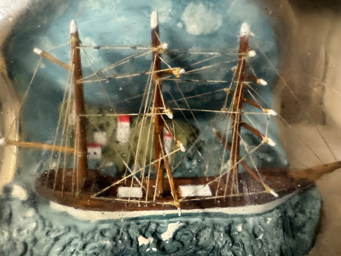 Vintage 3 Mast Clipper Ship In a Bottle