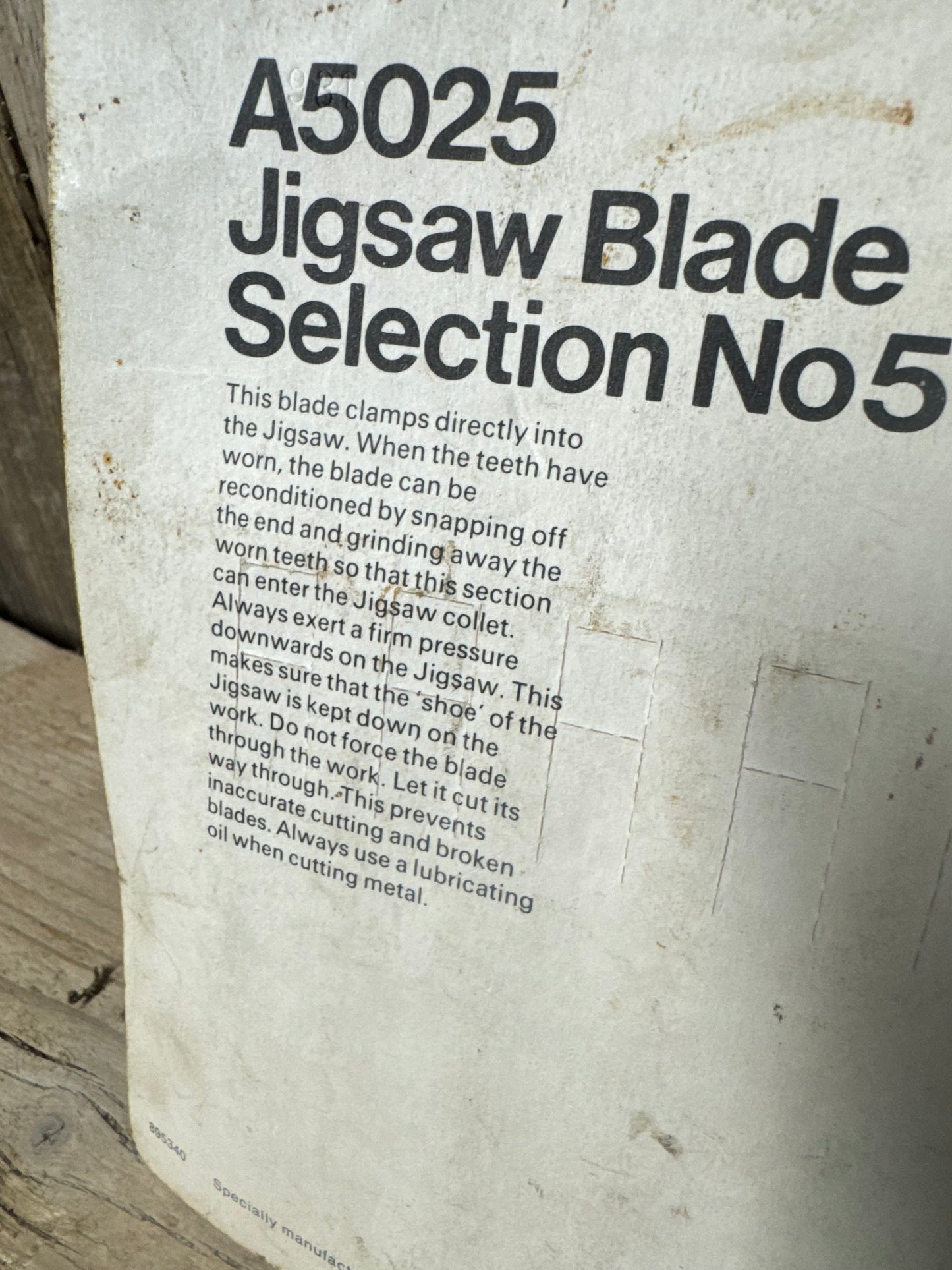 Black & Decker A5025 Jigsaw Blades