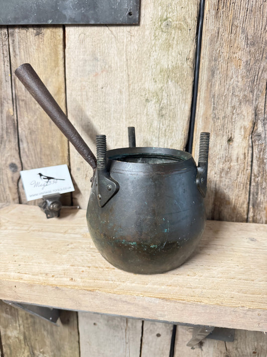 Antique Copper Glue Pot