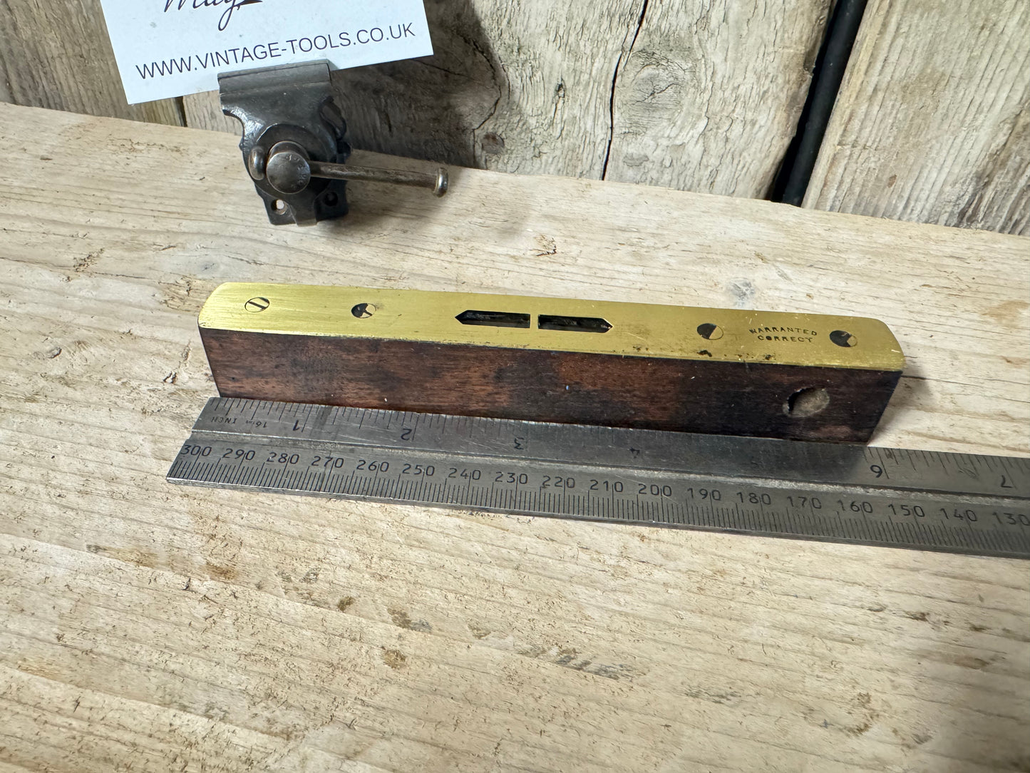 6" Brass & Rosewood Level