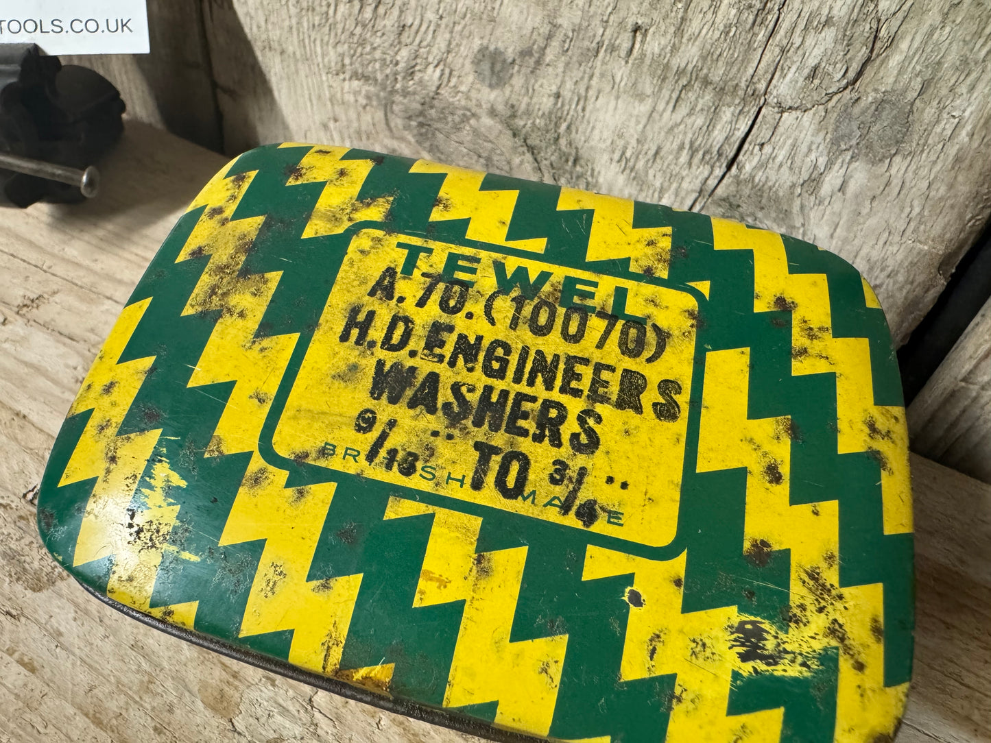 Vintage Tewel Engineers Washers Tin