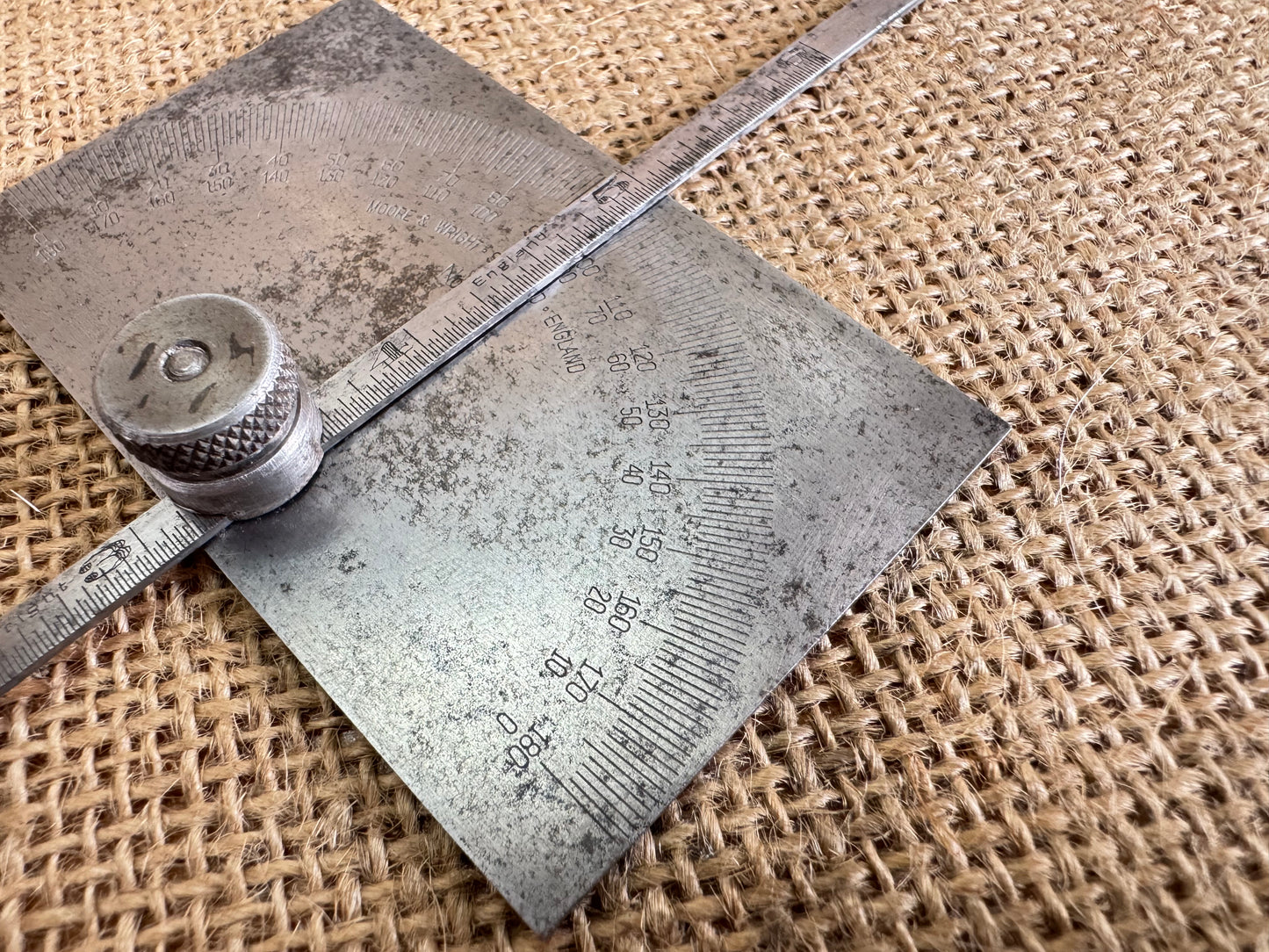Moore & Wright No 45 Protractor / Depth Gauge