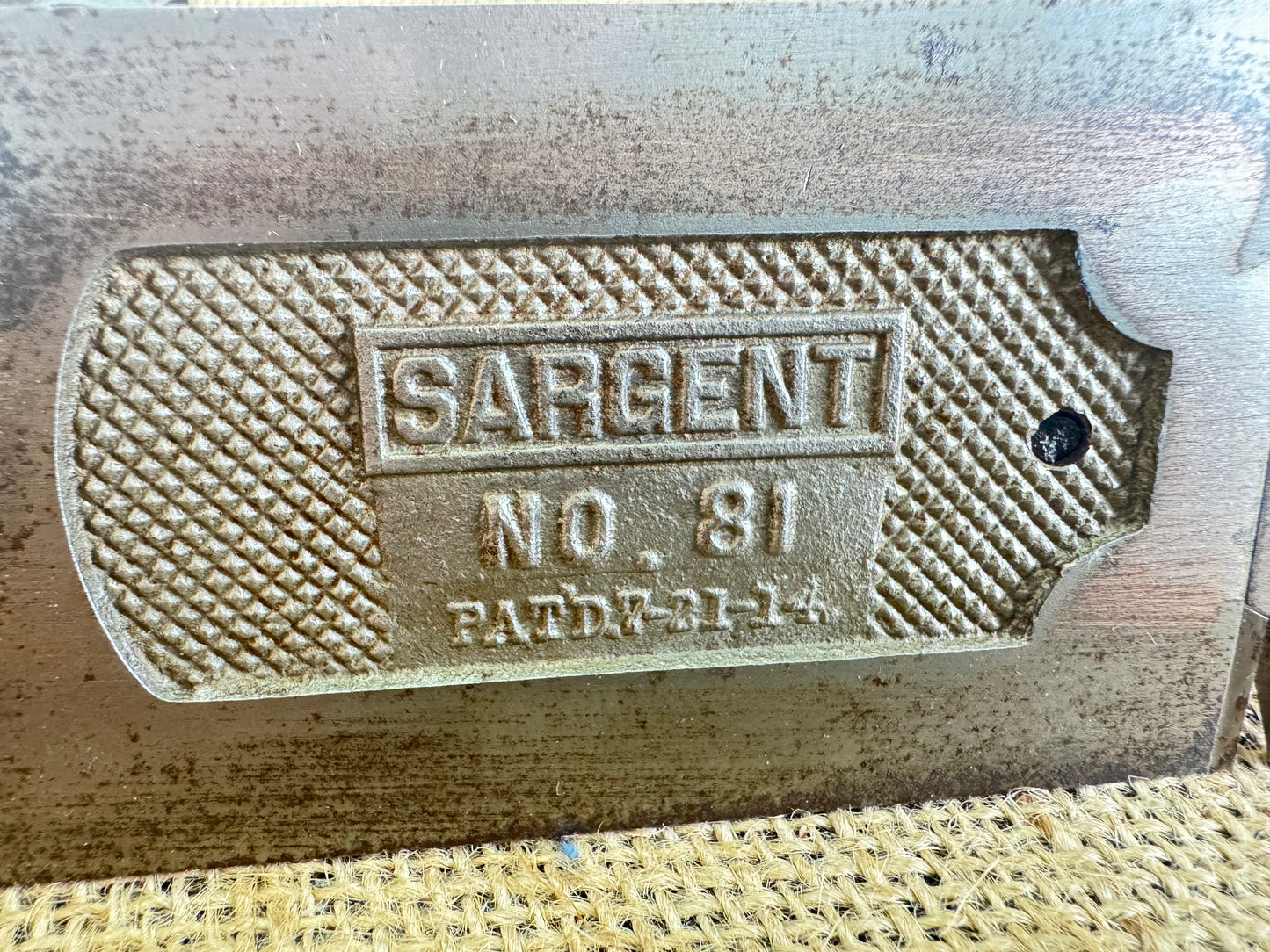 Vintage Sargent No 81 4 1/2” Side Rebate Plane