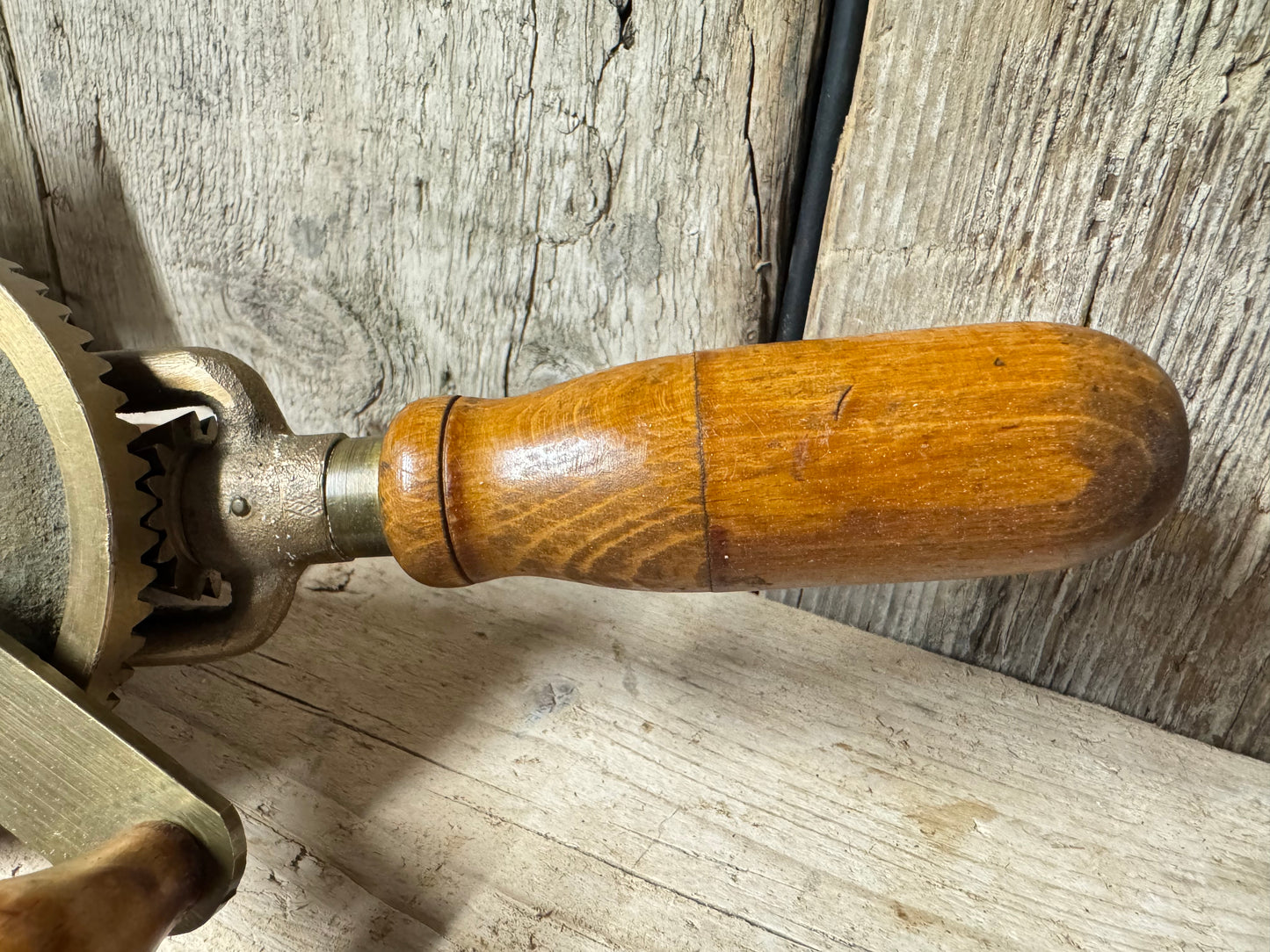 Rare Brass Body Egg Beater Hand Drill