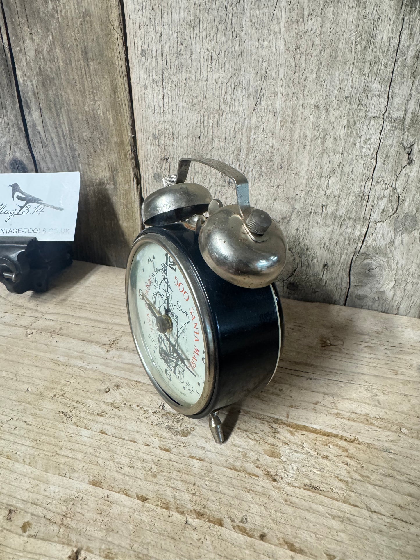 Vintage Mechanical Alarm Clock 500 Santa Maria