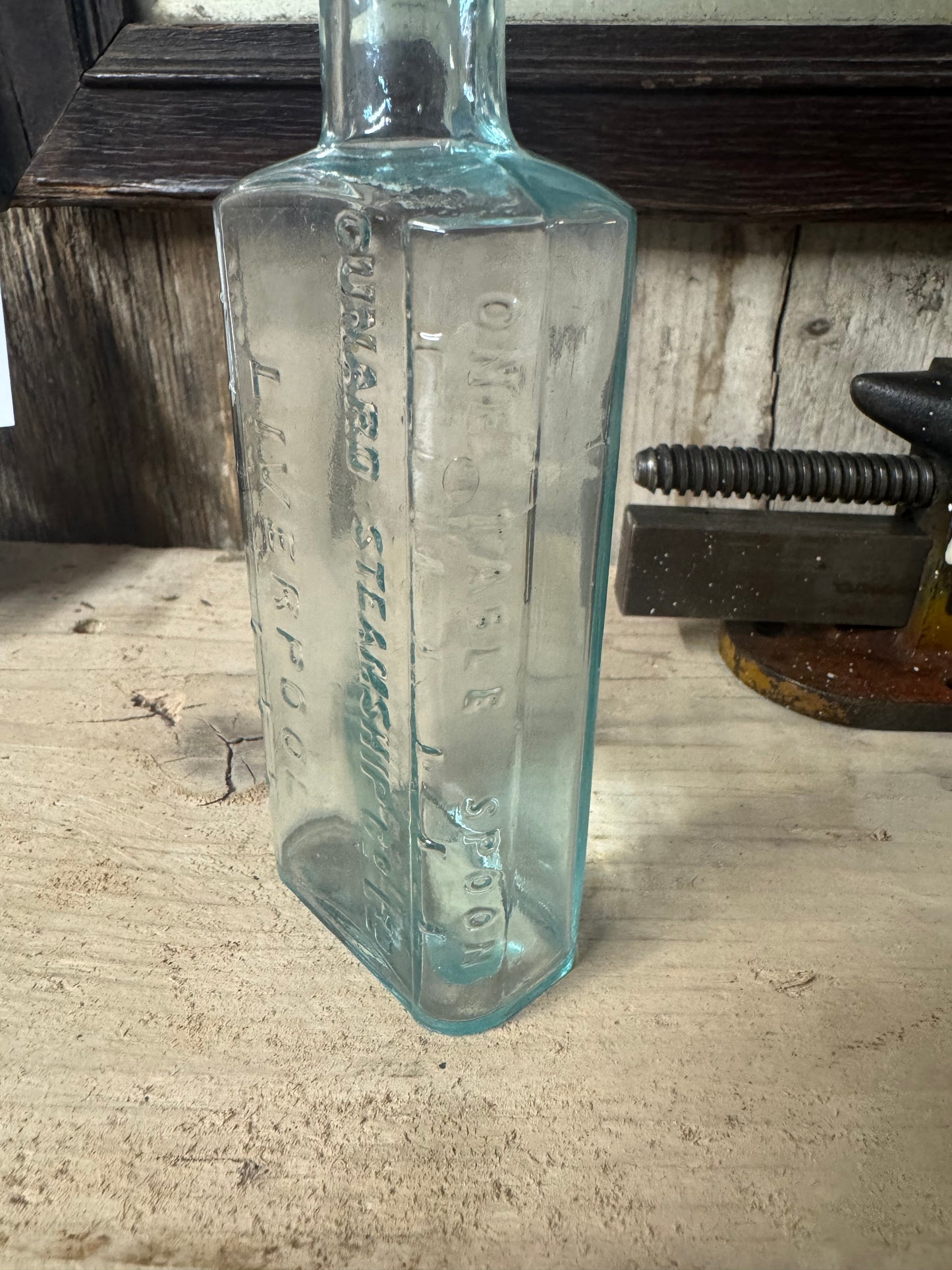 Antique Cunard Shipping Co Ltd Glass Medicine Bottle