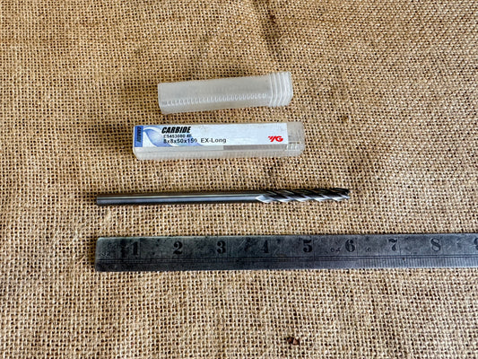 YG-1 E5453080-1 8mm Carbide 4F Extra Long Mill