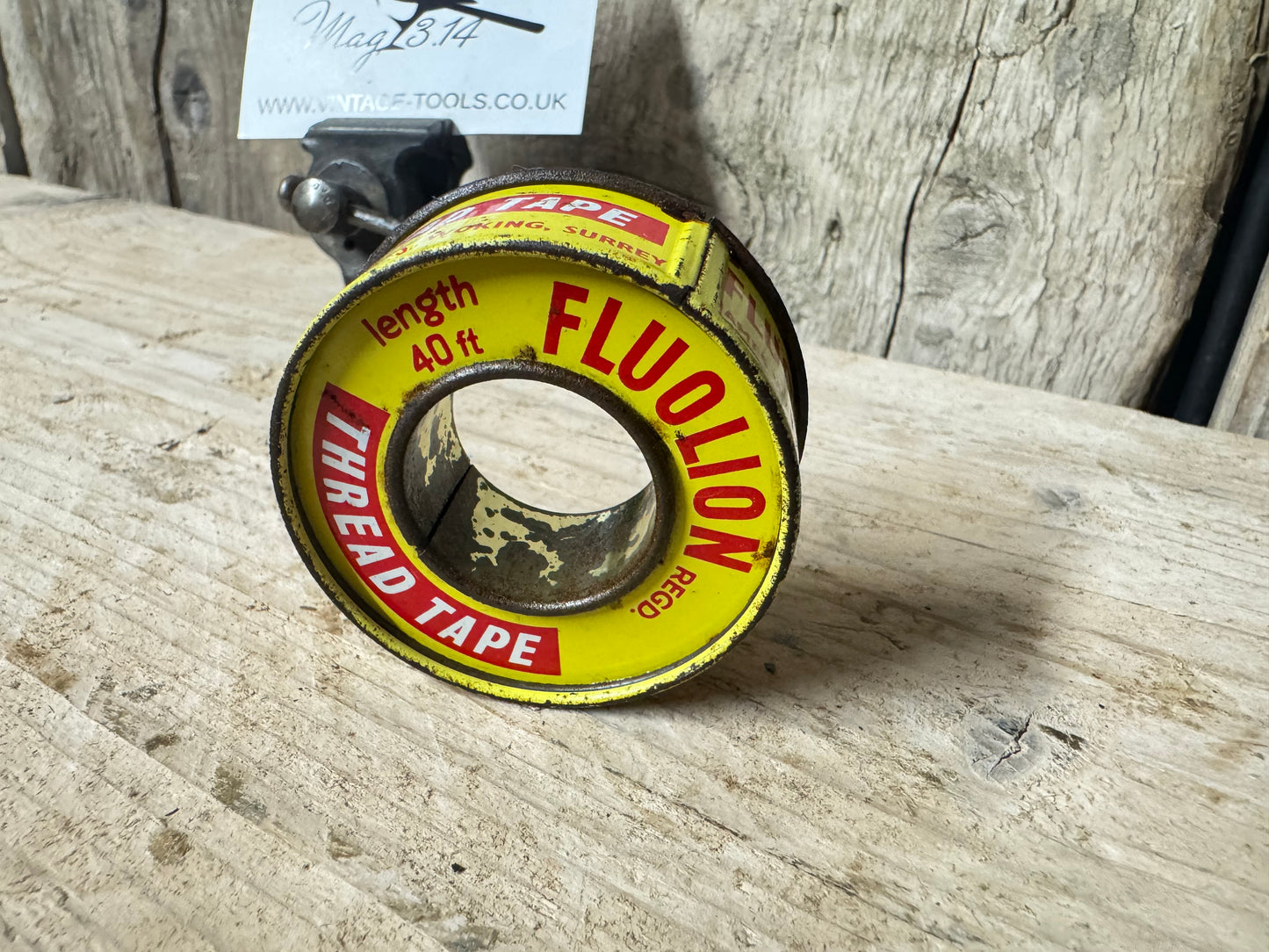 Vintage Fluolion PTFE Thread Tape Tin