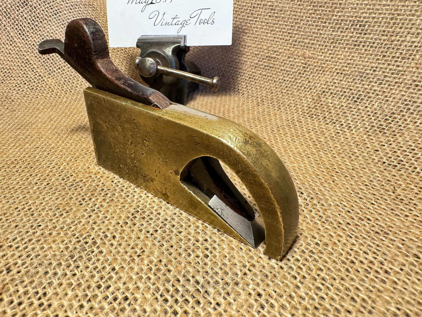 Antique Brass Marples 1/2” Bullnose Wood Plane