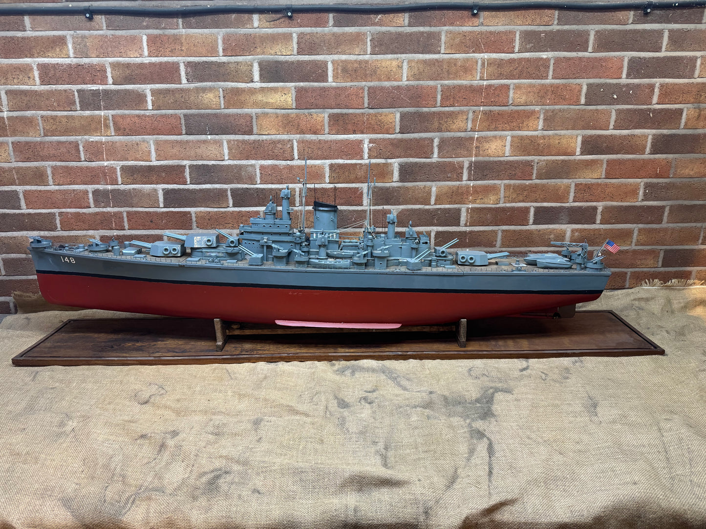 Vintage RC Model of The U.S.S. Newport News