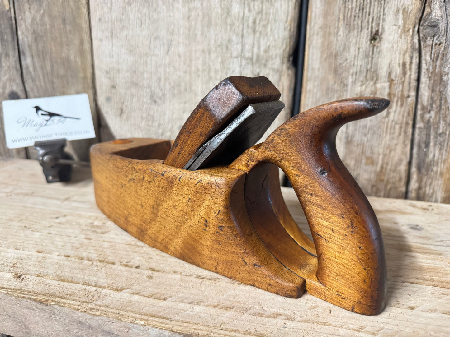 8" Beechwood Handled Coffin Plane