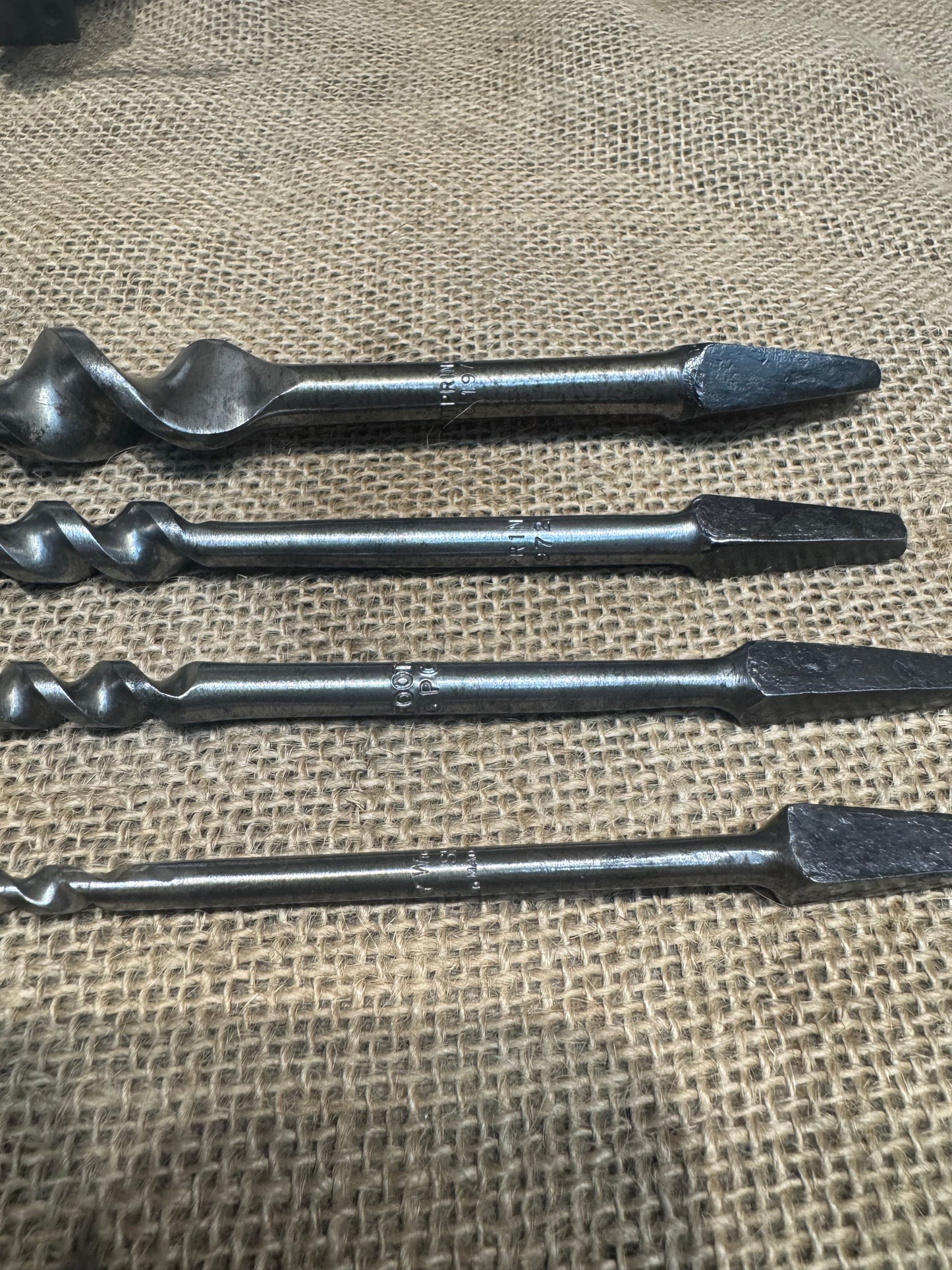 4 x GPO Marked Wood Auger Drill Bits