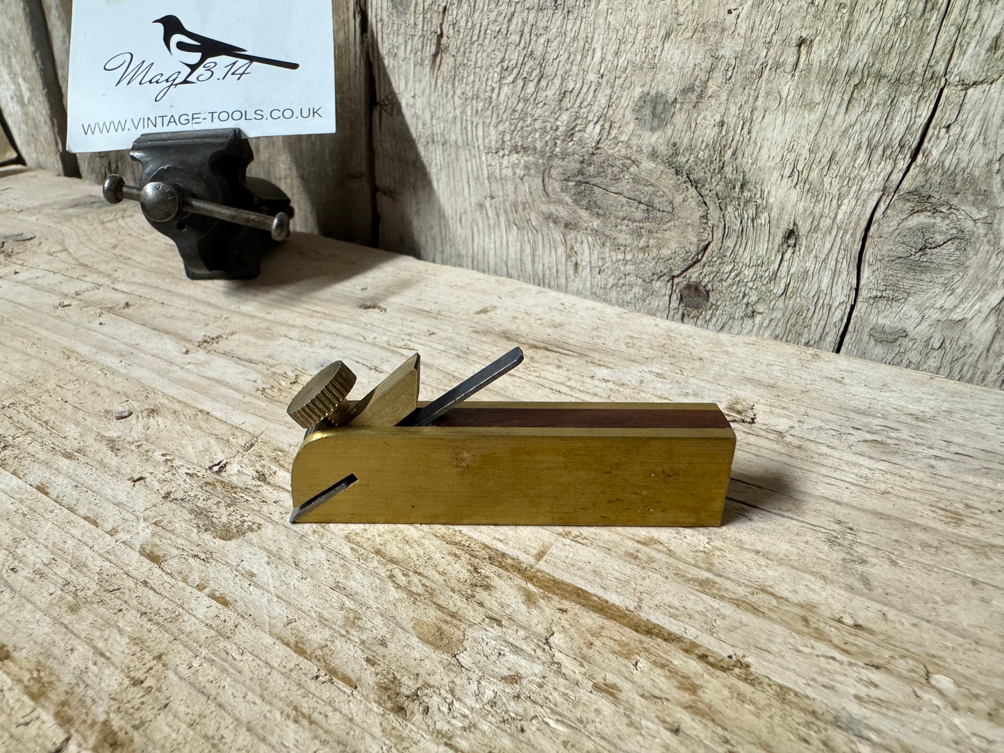 Mini Brass & Rosewood Bullnose Plane