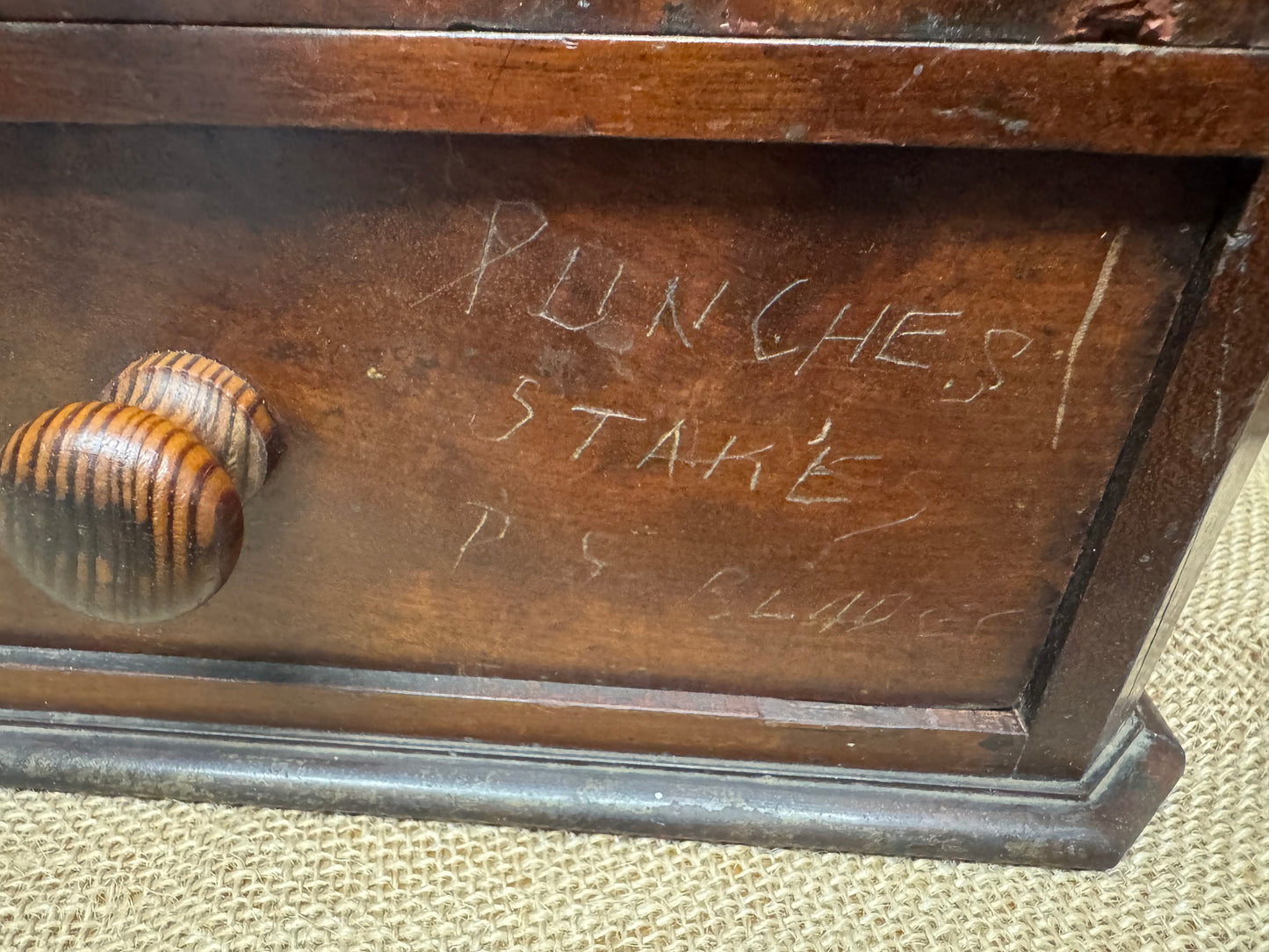 Pair of vintage wooden drawer units