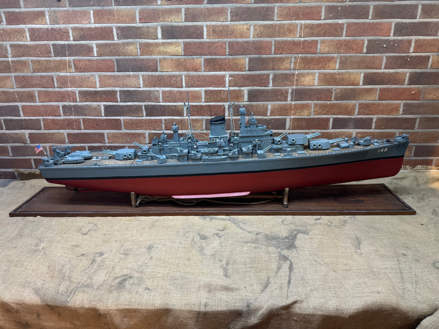Vintage RC Model of The U.S.S. Newport News