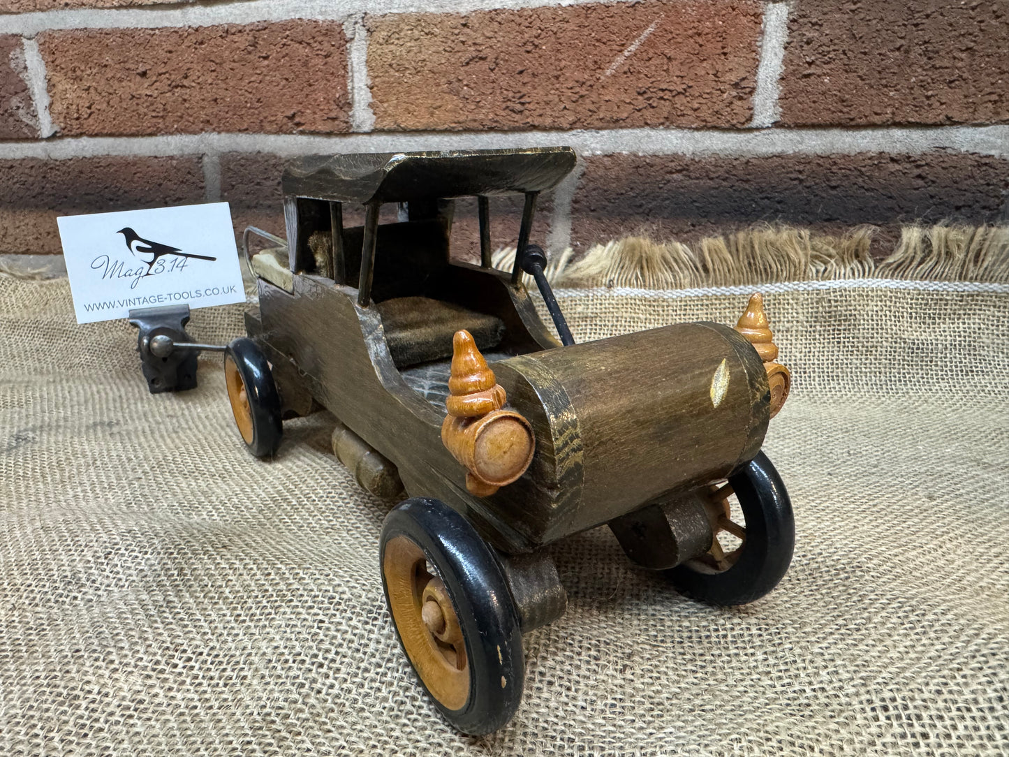Vintage handmade wooden car