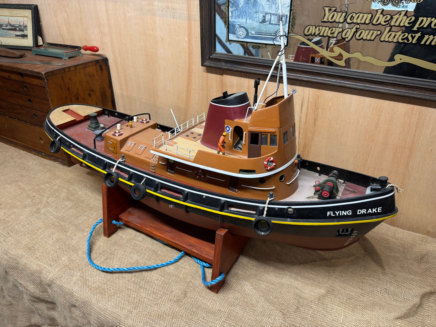 RC Scale Model Flying Drake 1950’s Tug Boat