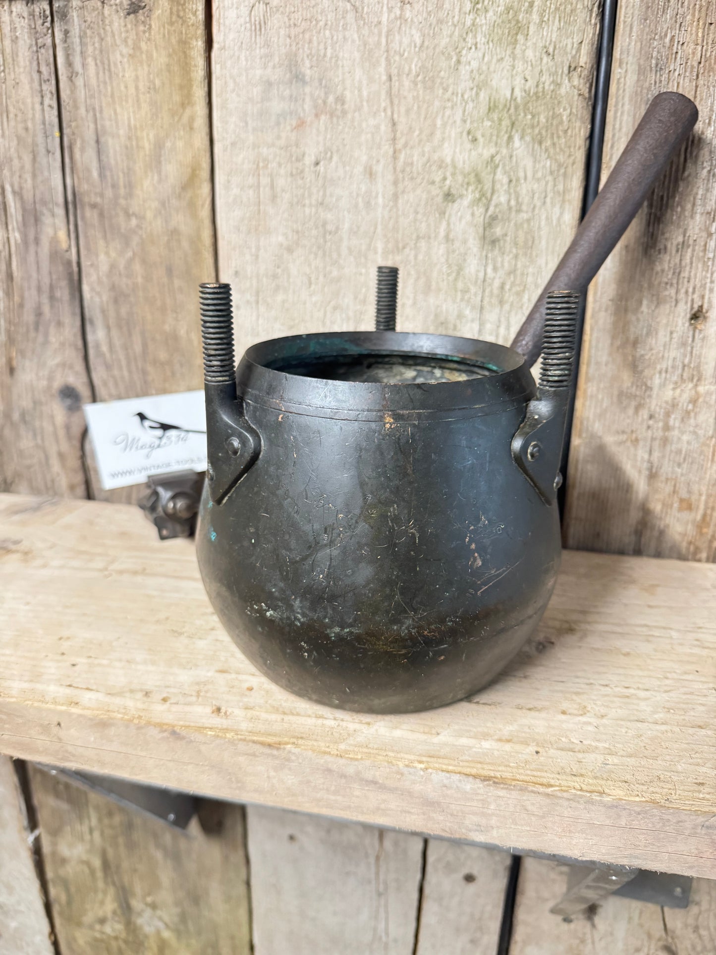 Antique Copper Glue Pot