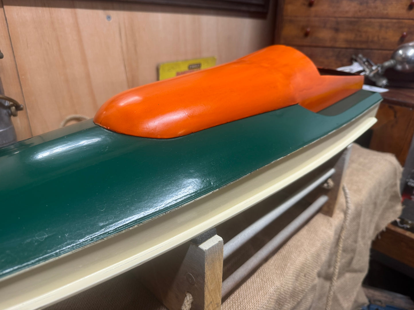 Vintage RC Model Speedboat 37" x 11"