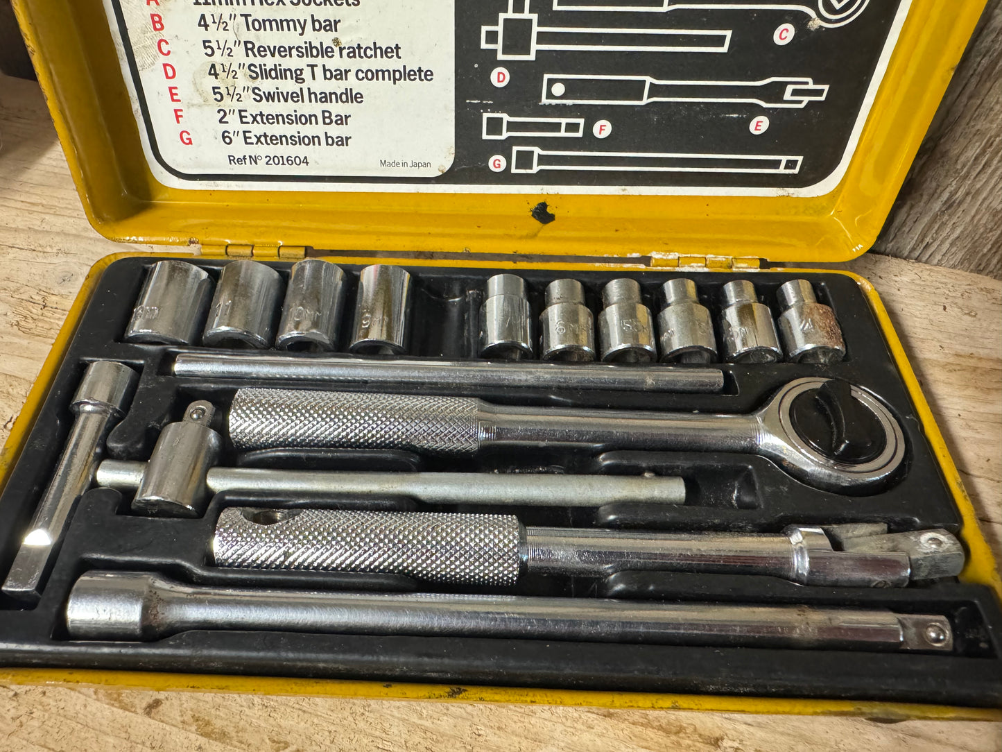 JPI 17 Piece 1/4" Metric Socket Set