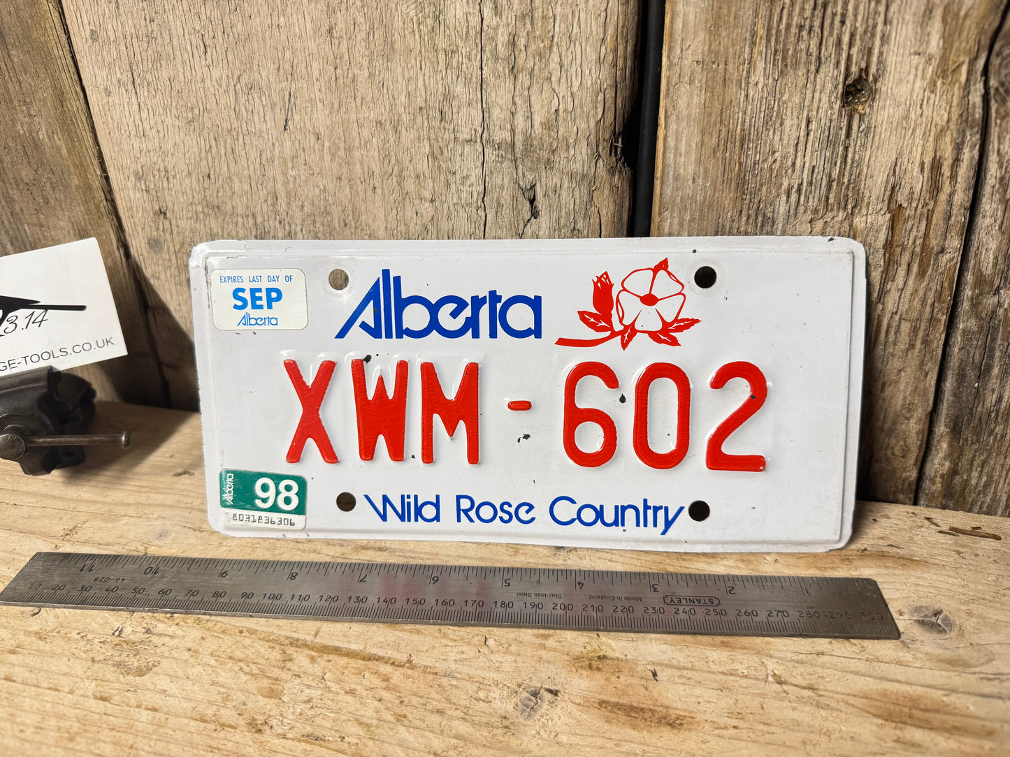 Alberta Wild Rose Country License Plate XWM-602