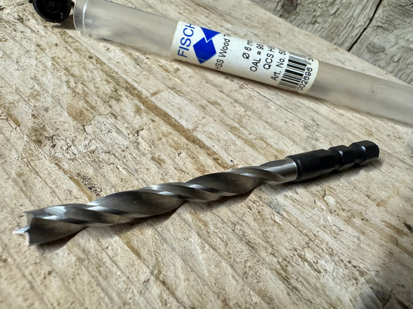 Fisch 6mm HSS Wood Twist Drill QCS Hex 507224