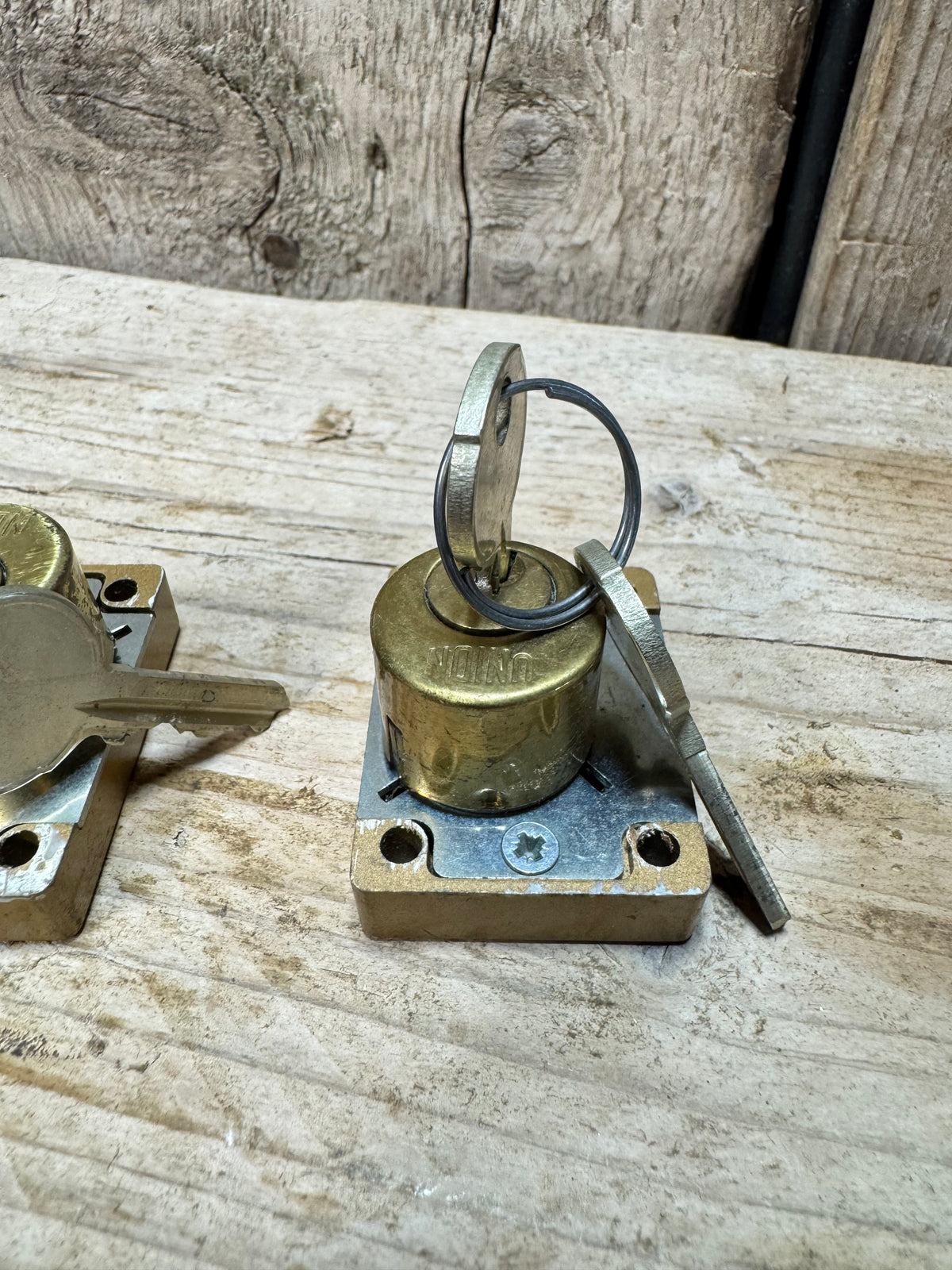 2 x Union Cylinder Deadbolt Cupboard Locks