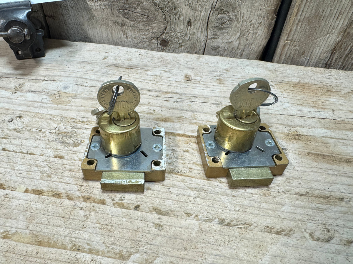 2 x Union Cylinder Deadbolt Cupboard Locks